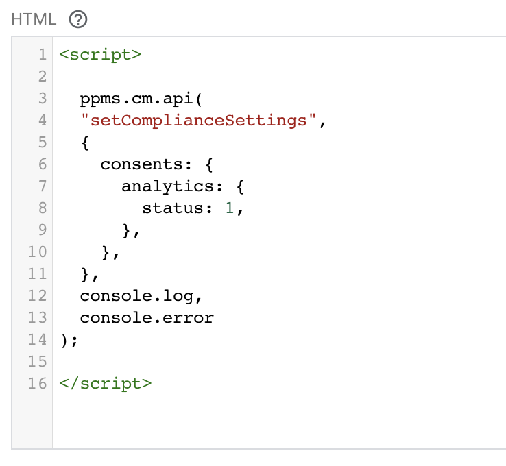 Un script permettant de déclarer que l'utilisateur a accepté les cookies :